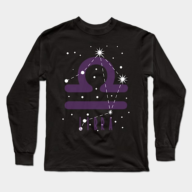 Star sign Libra Long Sleeve T-Shirt by dieEinsteiger